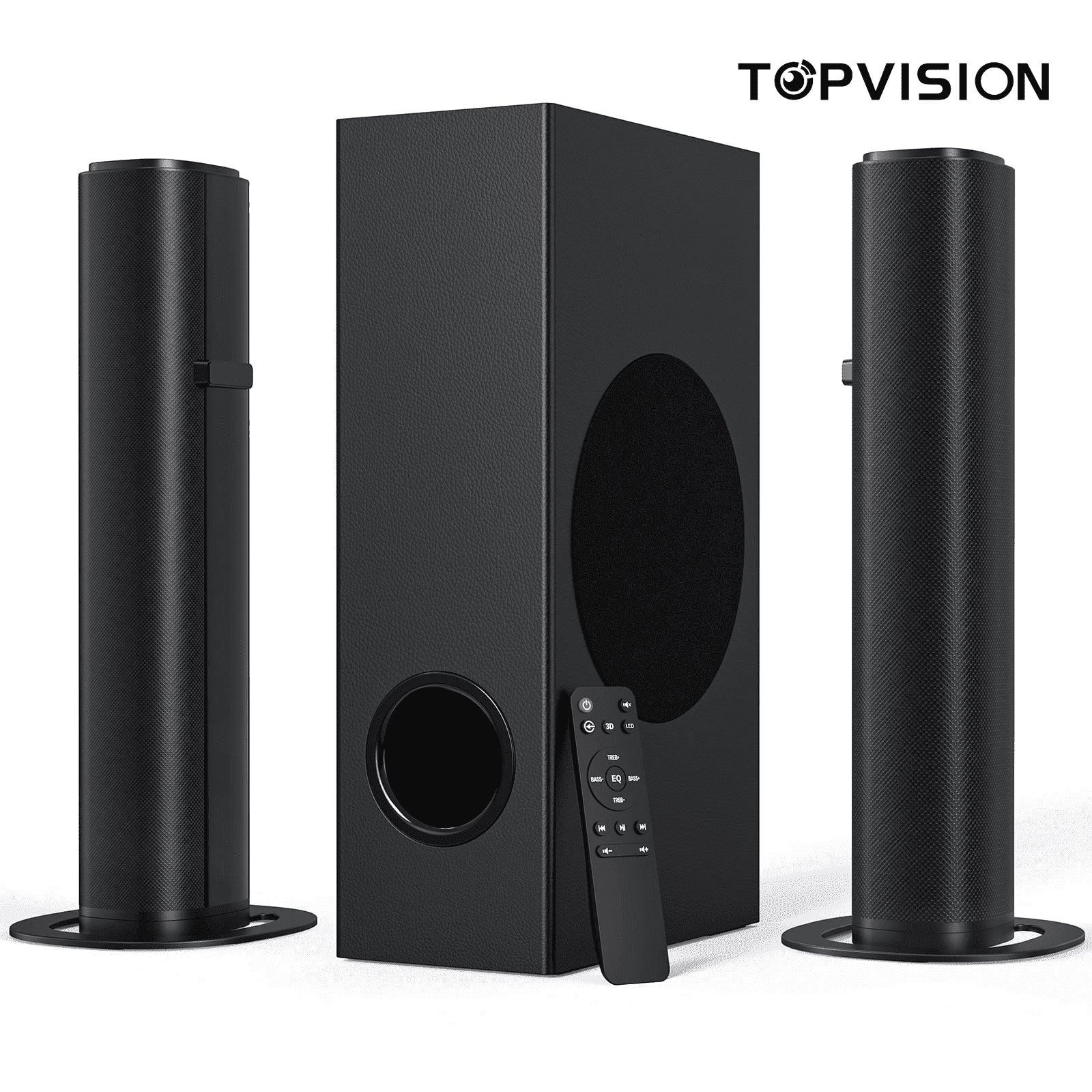4.1Ch Sound Bar with Subwoofer, 120W Separable Sound Bar for TV, 2-In-1 Detachable Sound Bar with Usb/Aux/Coaxial/Optical/Hdmi/Bluetooth
